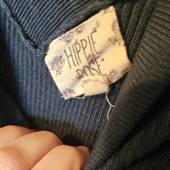 Long dark green cable knit dress Small/Medium - Picture 3 of 3